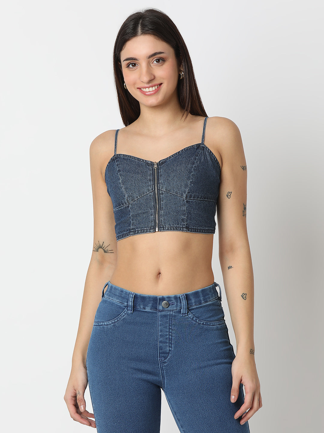 トップス Richmond denim tanktop Buy Orchid Blues Sleeveless Denim Crop Top - Tops for Women