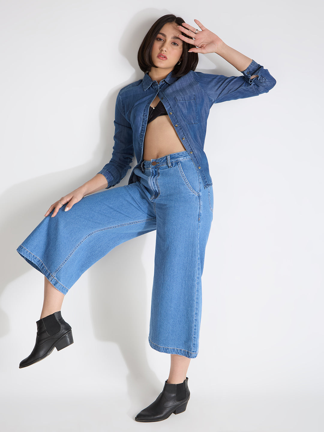 TARAMA High Rise Wide Leg Culottes