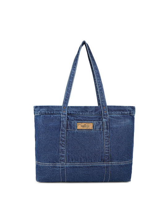 TARAMA Signature Denim Tote Bag