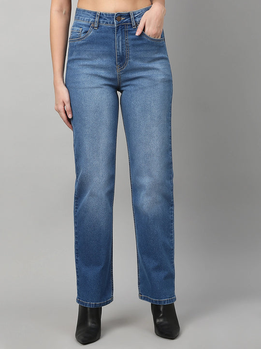 TARAMA High Rise Straight Fit Jeans TARAMA JEANS