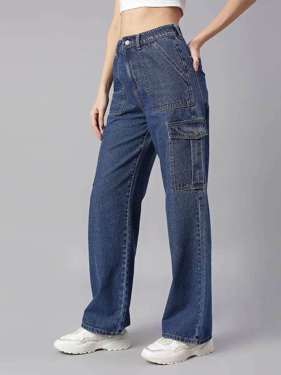 HIGH RISE WIDE LEG Cargo Jeans TARAMAJEANS – TARAMA JEANS