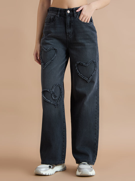 TARAMA High Rise Wide Leg Jeans