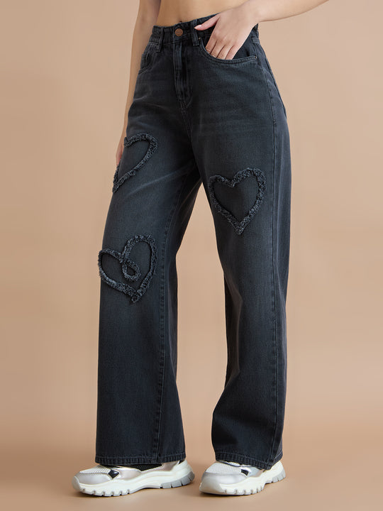 TARAMA High Rise Wide Leg Jeans