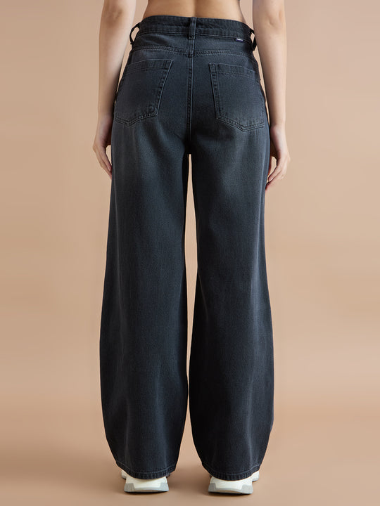 TARAMA High Rise Wide Leg Jeans