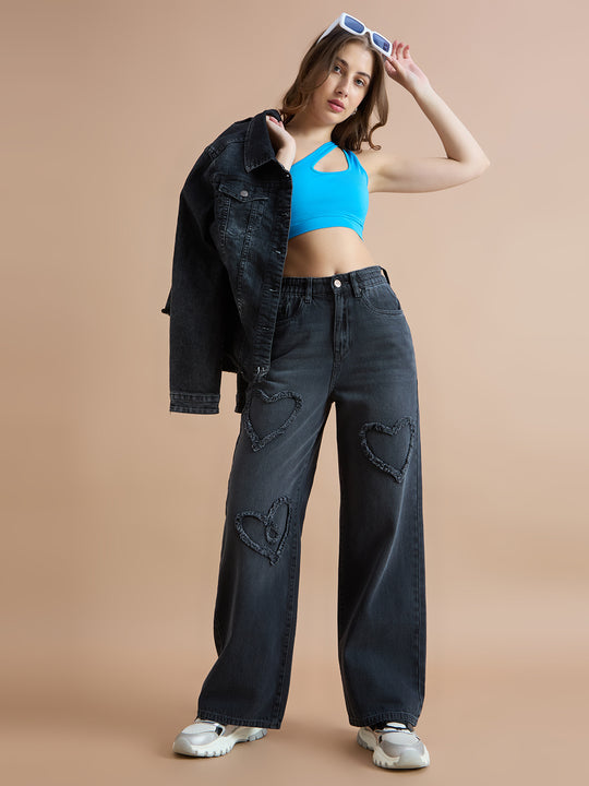 TARAMA High Rise Wide Leg Jeans