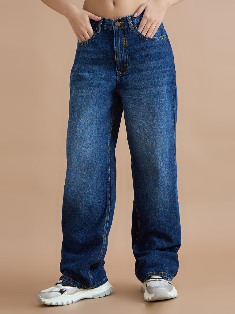 TARAMA Low Rise Wide Leg Jeans