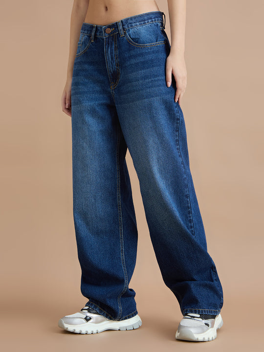 TARAMA Low Rise Wide Leg Jeans
