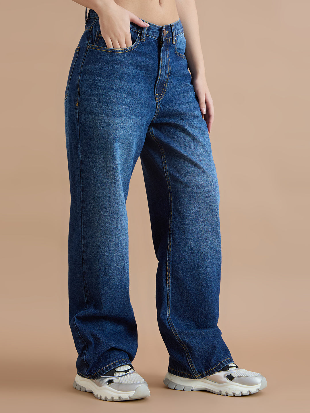 TARAMA Low Rise Wide Leg Jeans