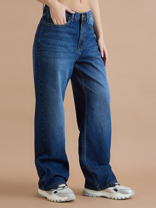 TARAMA Low Rise Wide Leg Jeans