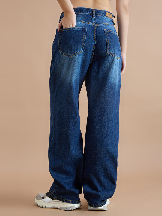 TARAMA Low Rise Wide Leg Jeans