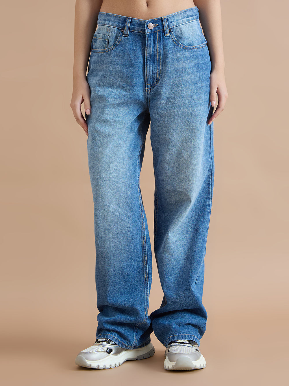 TARAMA Low Rise Wide Leg Jeans