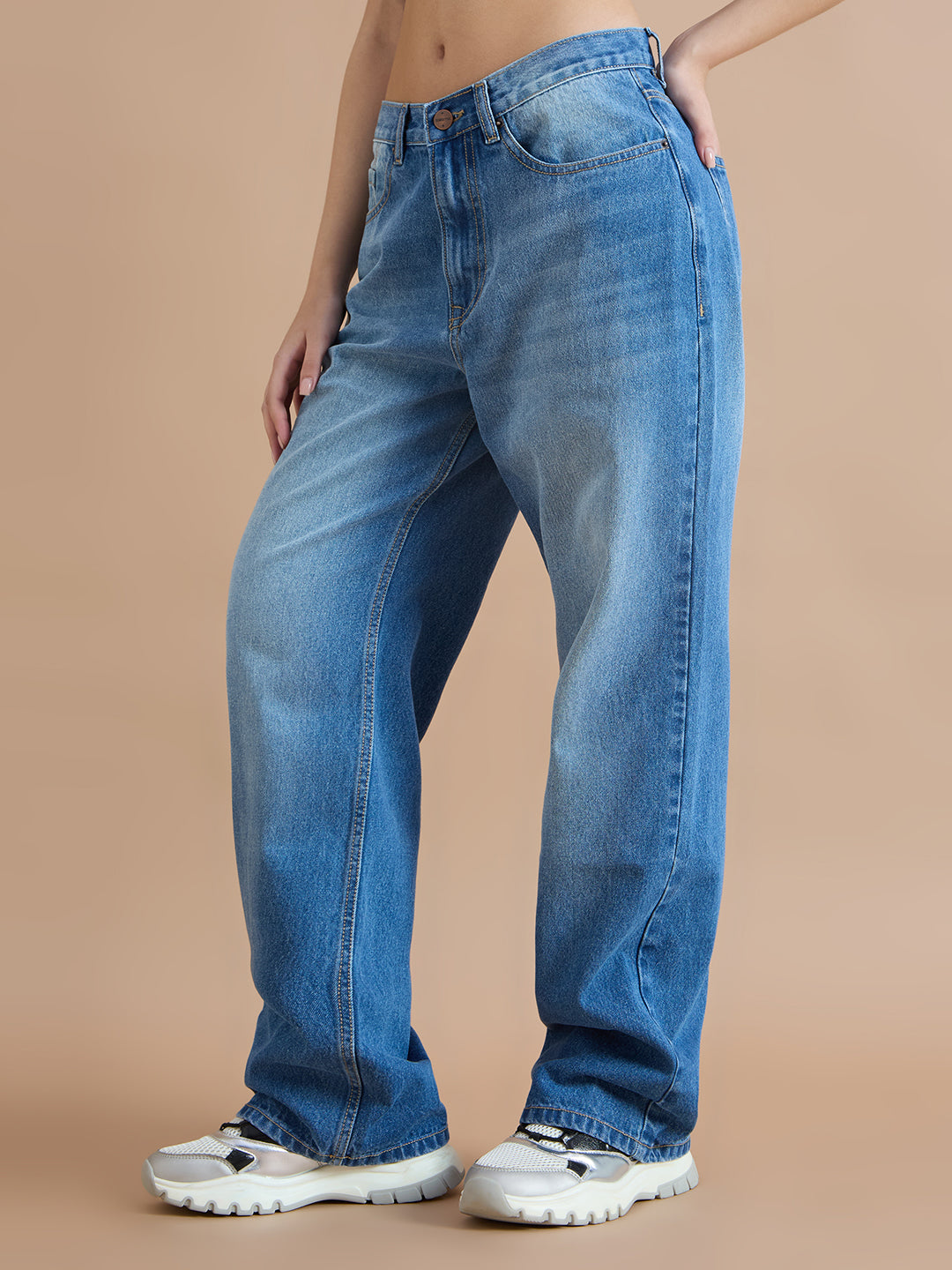 TARAMA Low Rise Wide Leg Jeans