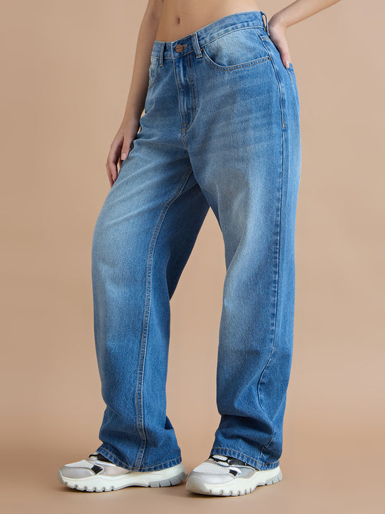 TARAMA Low Rise Wide Leg Jeans
