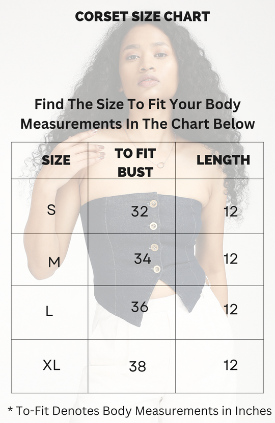 TARAMA Stretchable Women's Dark Blue Denim Corset Top