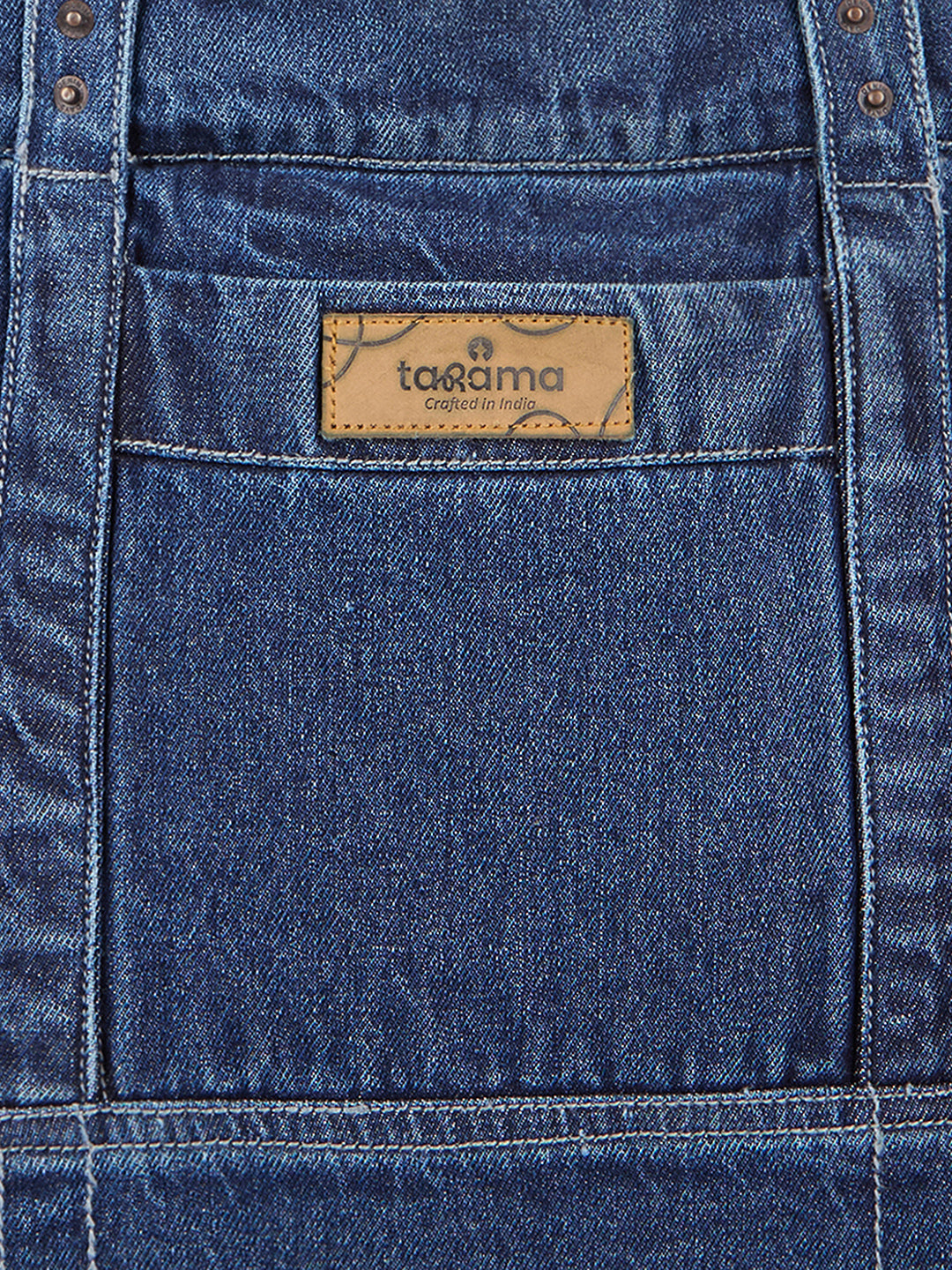 TARAMA Signature Denim Tote Bag