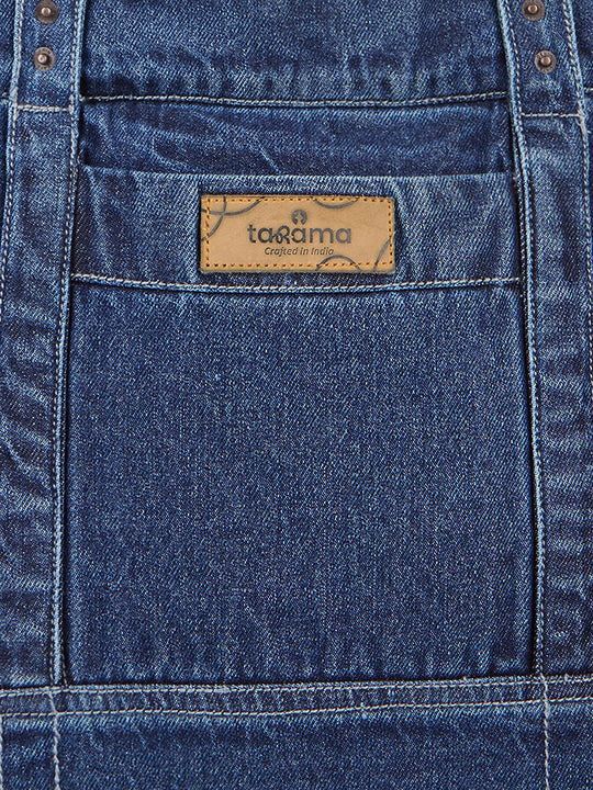 TARAMA Signature Denim Tote Bag
