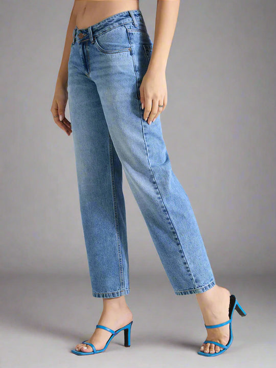TARAMA V Shape Straight Fit Jeans