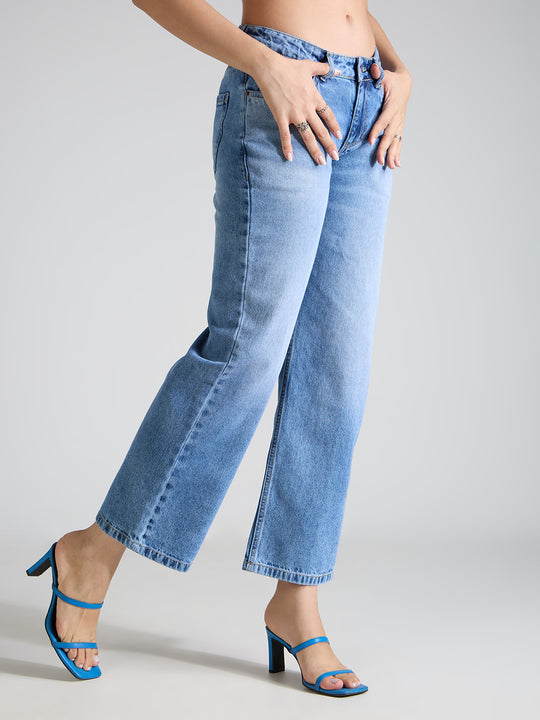 TARAMA V Shape Straight Fit Jeans
