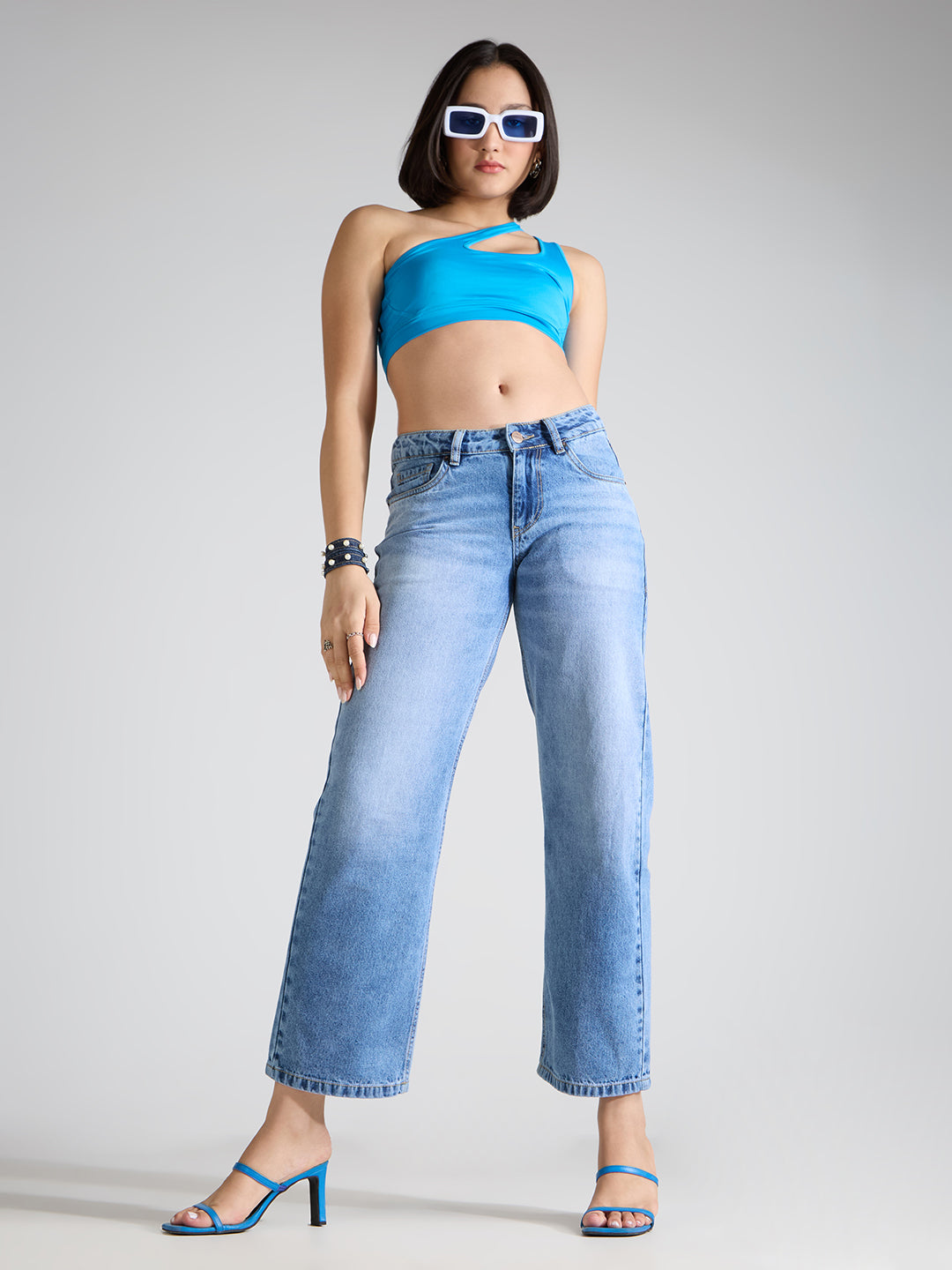 TARAMA V Shape Straight Fit Jeans