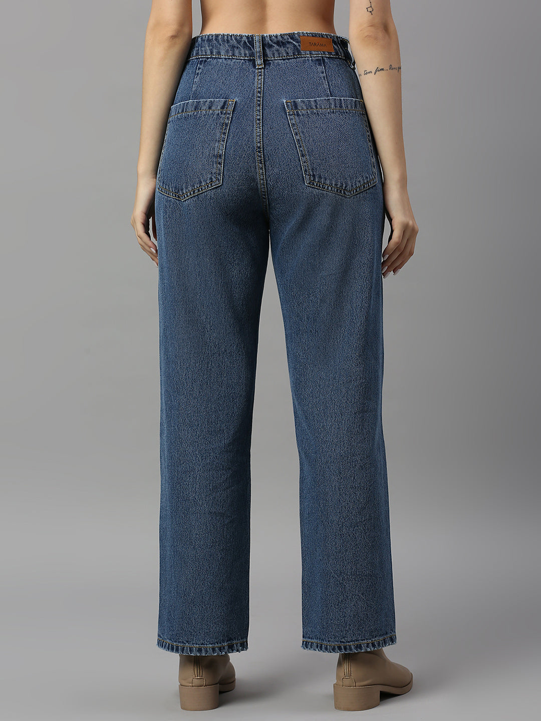 TARAMA High Rise Wide Leg Jeans