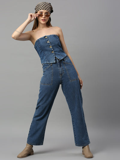 TARAMA High Rise Wide Leg Jeans