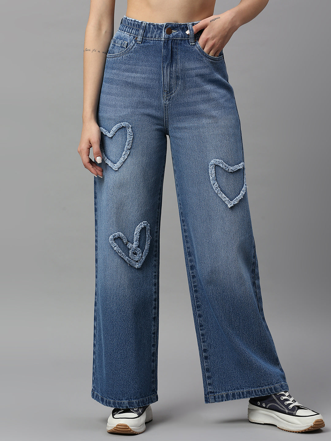 TARAMA High Rise Wide Leg Jeans