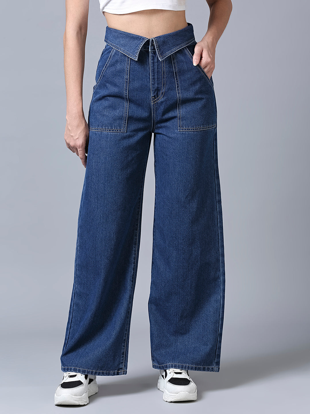 TARAMA High Rise Wide Leg Jeans