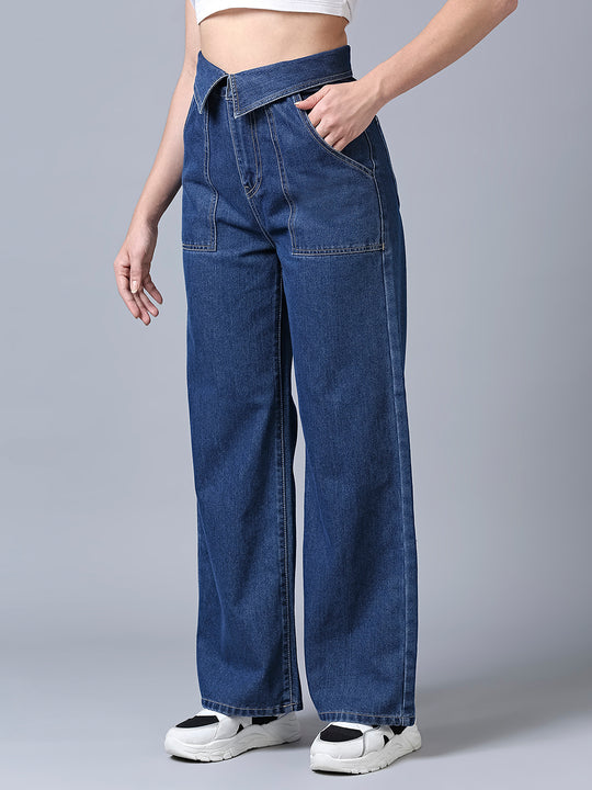 TARAMA High Rise Wide Leg Jeans