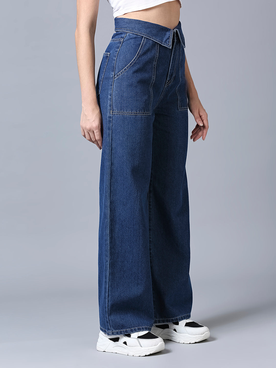 TARAMA High Rise Wide Leg Jeans
