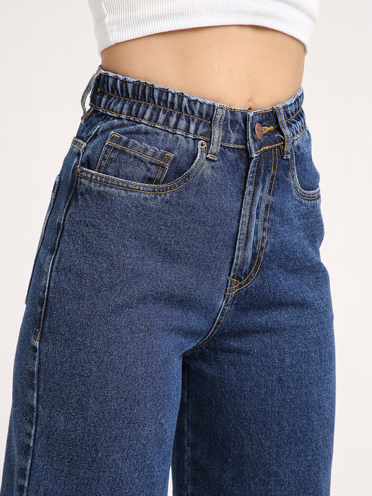 TARAMA Women Wide Leg High-Rise ombre Wash Jeans