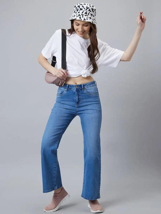 TARAMA High Rise Flare Fit Tarama Jeans