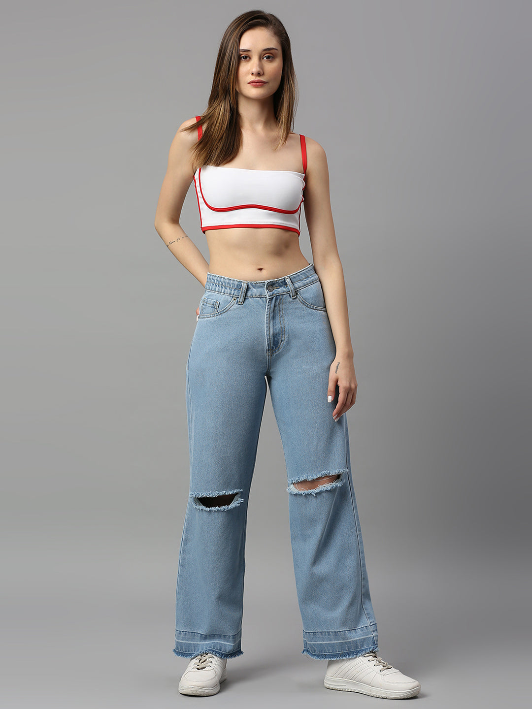 TARAMA High Rise Wide Leg Jeans