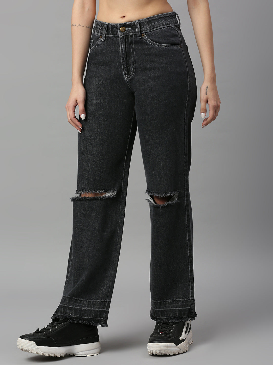 TARAMA High Rise Wide Leg Jeans