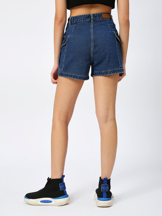 TARAMA High Rise Cargo Shorts TARAMA JEANS