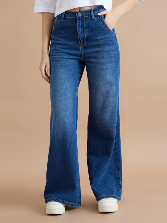 TARAMA High Rise Flare fit Jeans