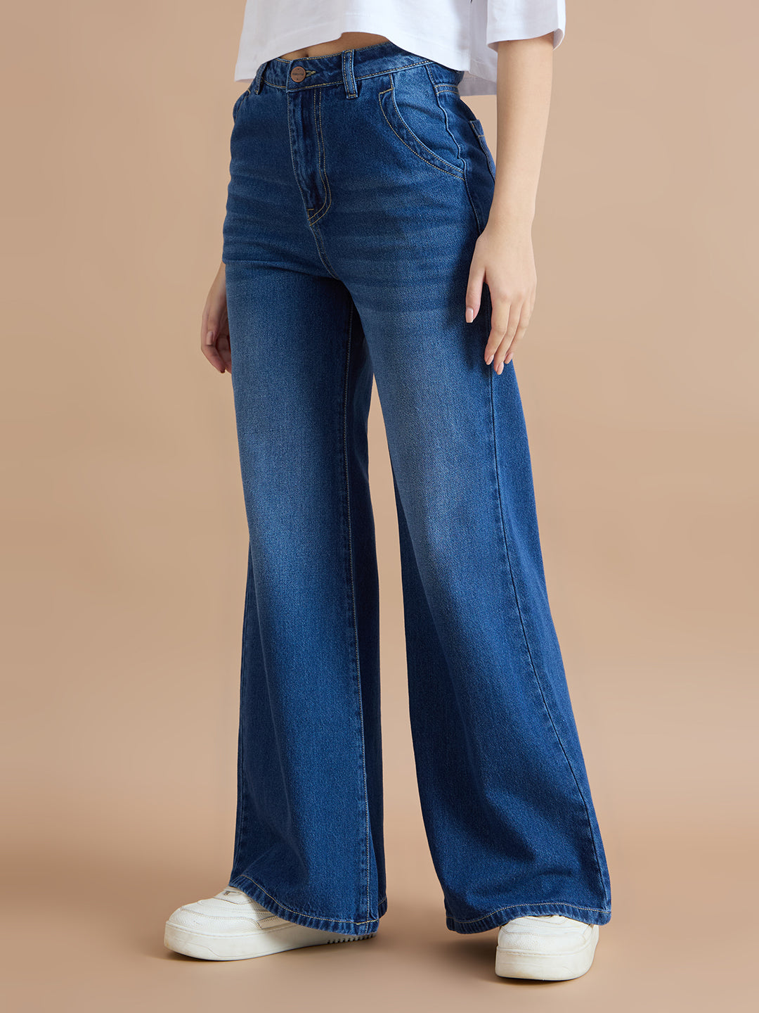 TARAMA High Rise Flare fit Jeans