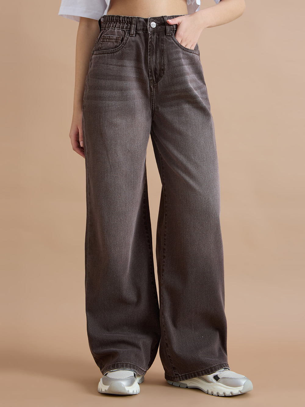 TARAMA High Rise Wide Leg Jeans