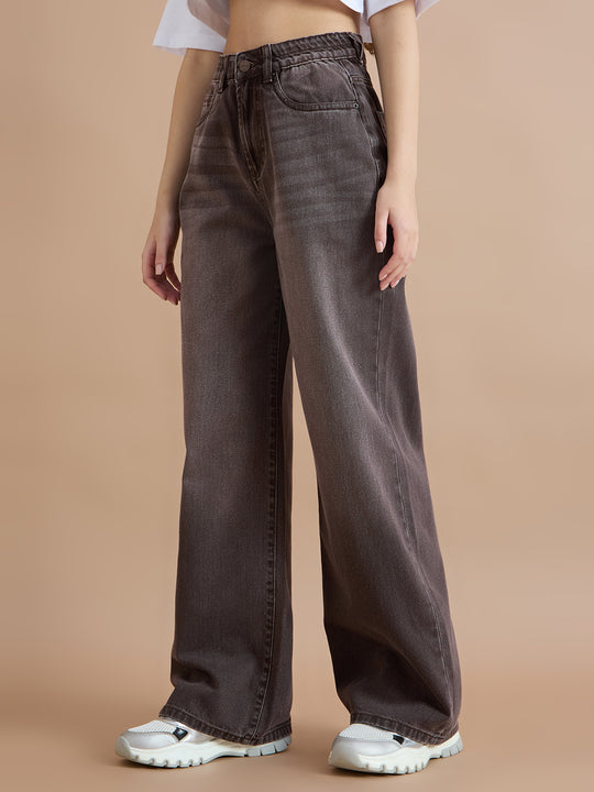 TARAMA High Rise Wide Leg Jeans