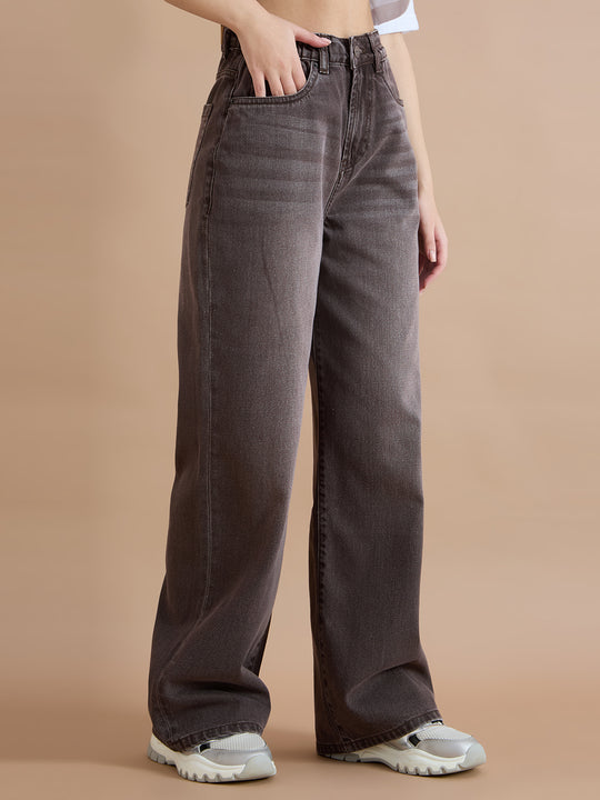 TARAMA High Rise Wide Leg Jeans