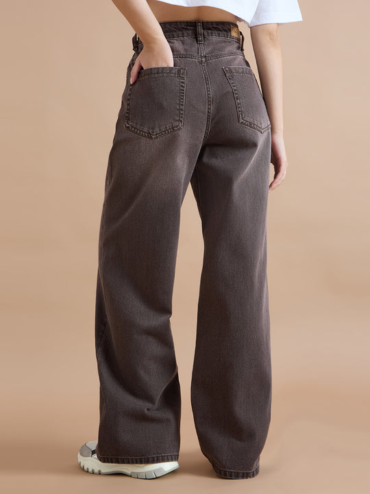 TARAMA High Rise Wide Leg Jeans
