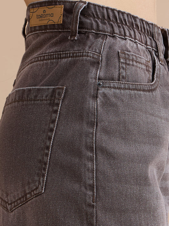 TARAMA High Rise Wide Leg Jeans