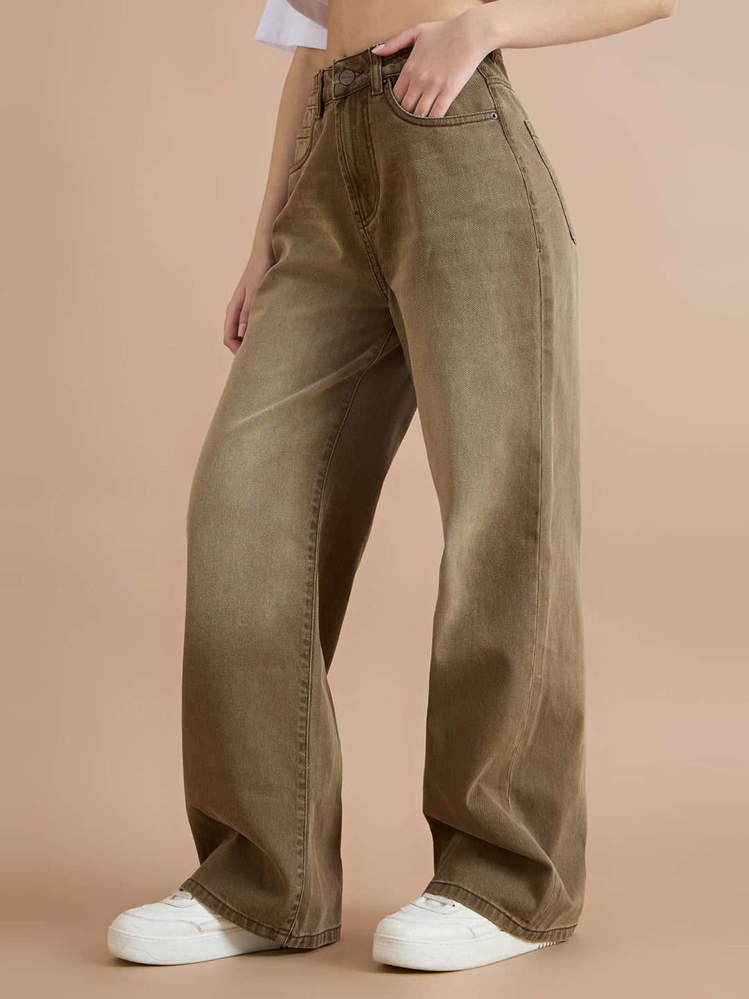 TARAMA High Rise Wide Leg Jeans
