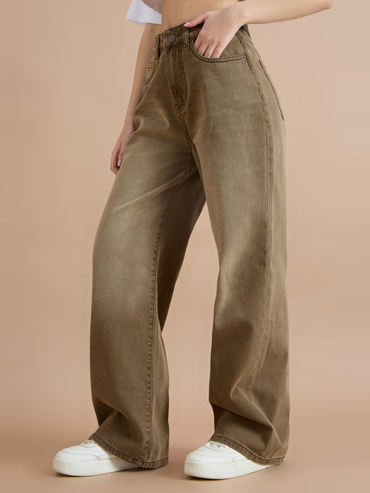 TARAMA High Rise Wide Leg Jeans