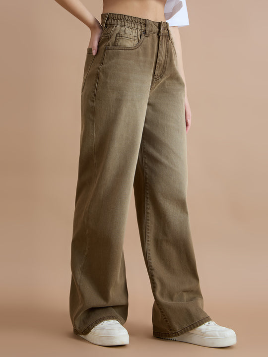 TARAMA High Rise Wide Leg Jeans