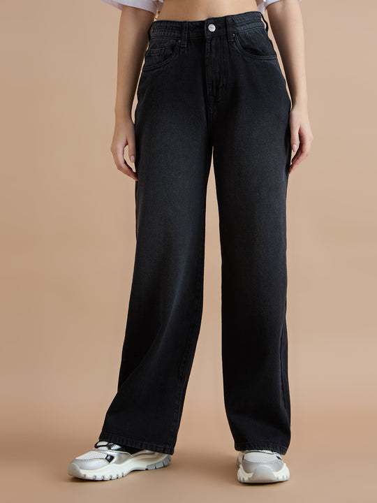 TARAMA High Rise Wide Leg Jeans