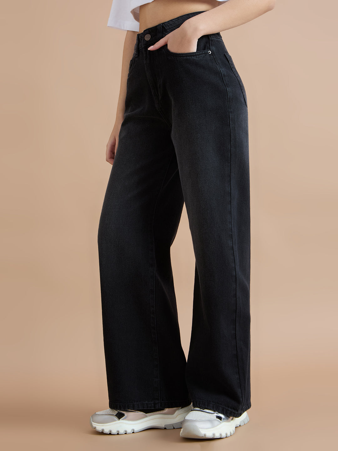 TARAMA High Rise Wide Leg Jeans