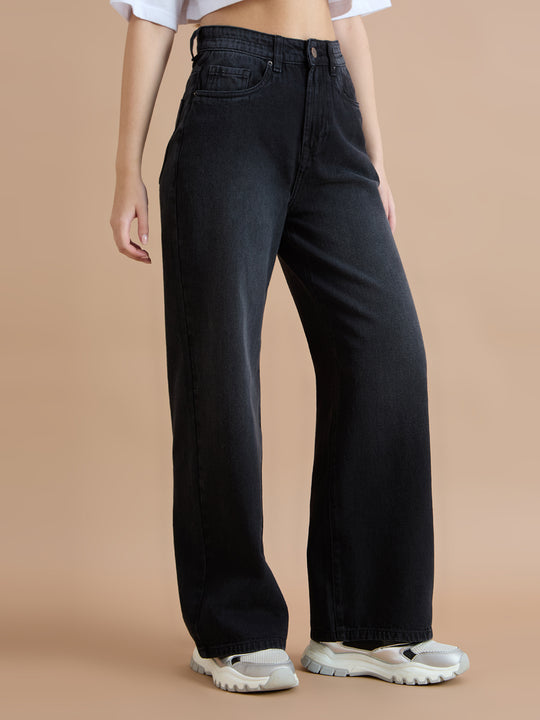 TARAMA High Rise Wide Leg Jeans