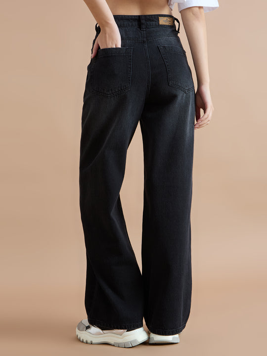 TARAMA High Rise Wide Leg Jeans