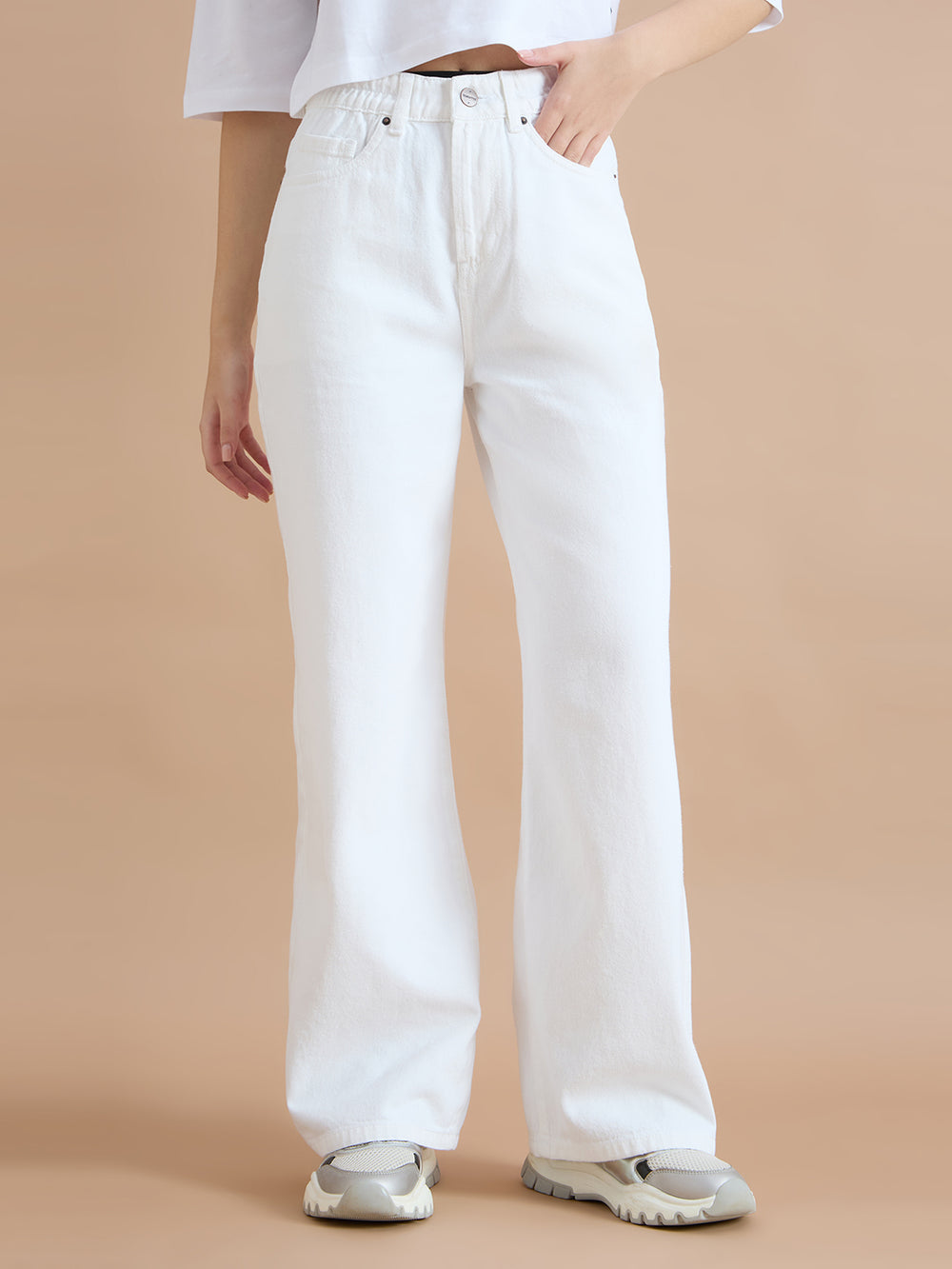 TARAMA High Rise Wide Leg Jeans