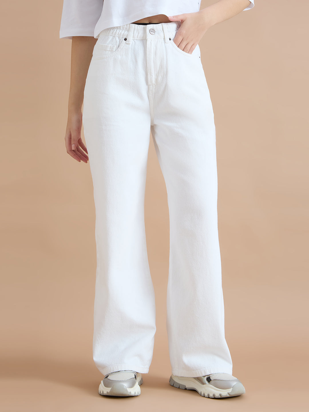 TARAMA High Rise Wide Leg Jeans